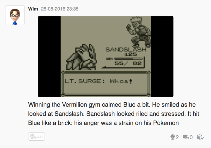 Illustration for article titled Let's play Pokemon Blue, Miiverse style part 4